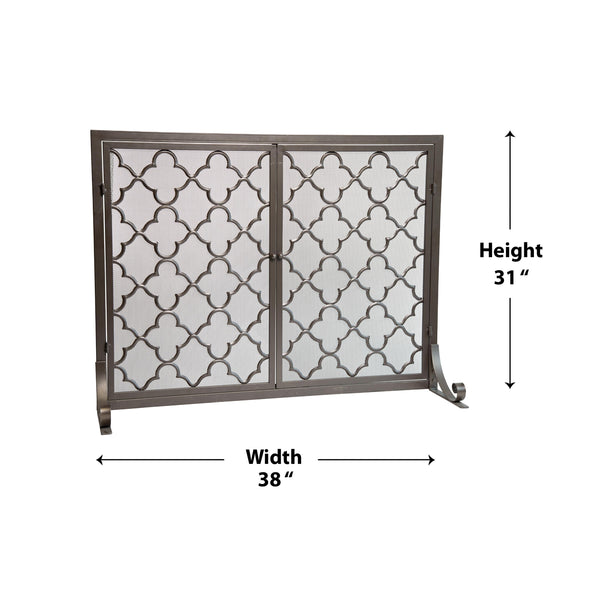 Plow & Hearth Large Geometric Screen With Doors 44"W X 33"H