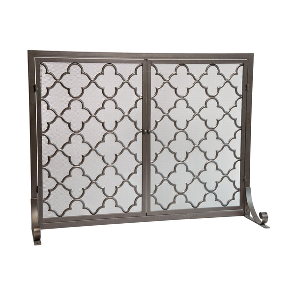 Plow & Hearth Large Geometric Screen With Doors 44"W X 33"H