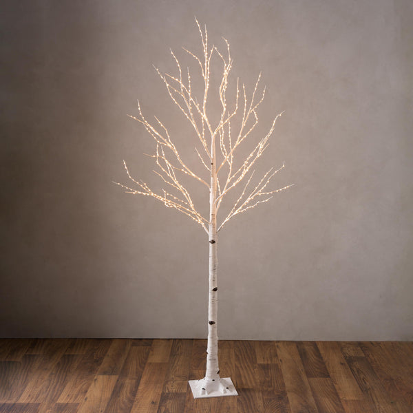 Plow & Hearth Large Indoor/Outdoor Birch Tree With 600 Warm White Lights