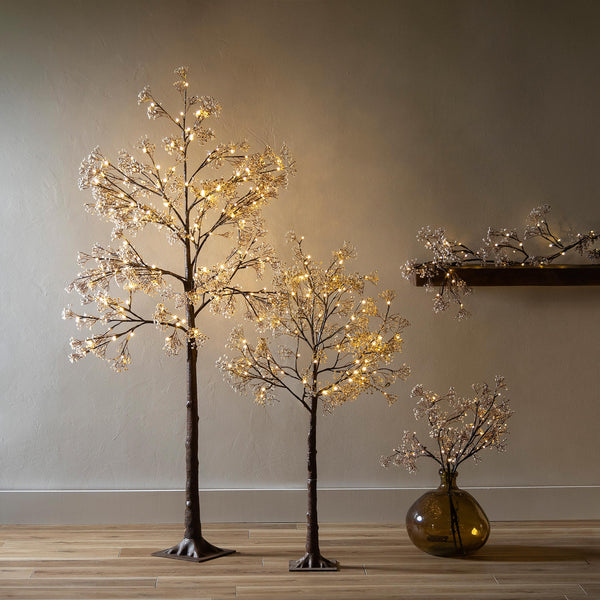 Plow & Hearth Large Indoor/Outdoor Electric Lighted Baby's Breath Tree 6'H