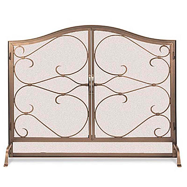 Plow & Hearth Large Iron Gate Hearth Screen With Doors