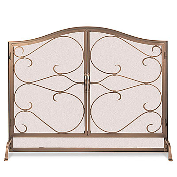 plow & hearth Large Iron Gate Hearth Screen with Doors