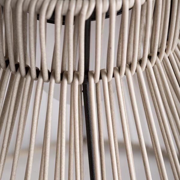 Plow & Hearth Large Solar Hanging Pendant Light Off White