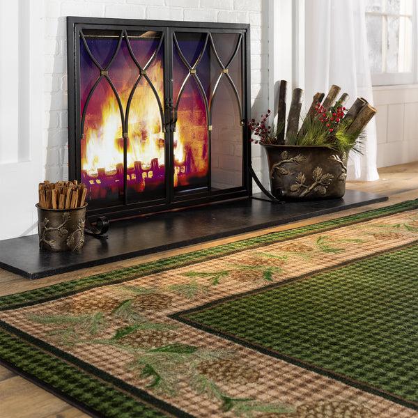plow & hearth Large Winchester Fireplace Screen with Doors