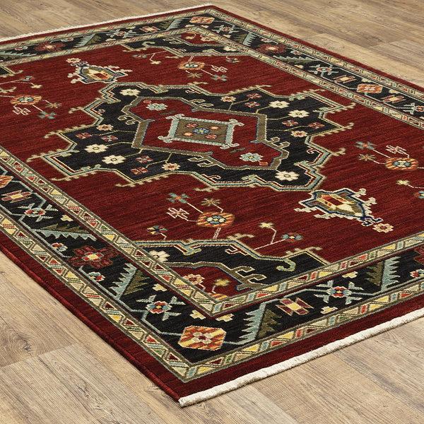Plow & Hearth Laurenburg Border Wool Rug 9'10" X 12'10"