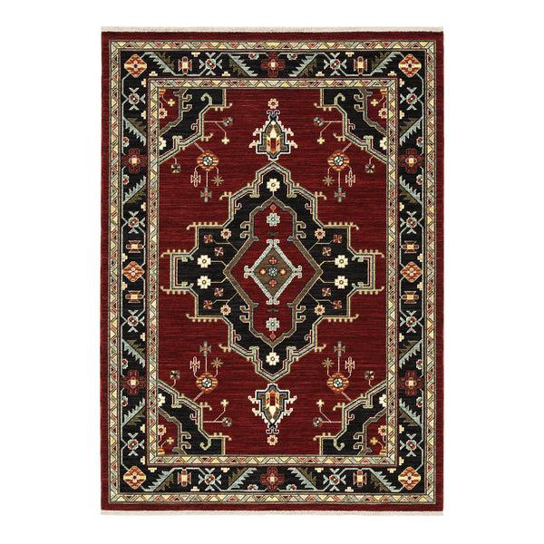 plow & hearth Laurenburg Border Wool Rug 9'10" x 12'10"