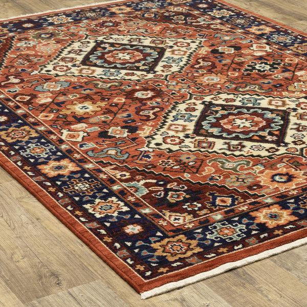 plow & hearth Laurenburg Kaleidoscope Wool Rug 2' x 6' Runner