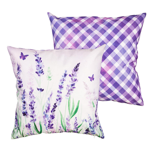 plow & hearth Lavender Fields 18" Interchangeable Pillow Cover