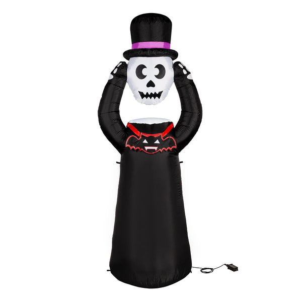 plow & hearth Lighted Headless Skeleton Halloween Inflatable