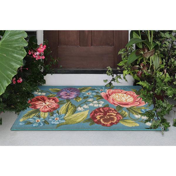 plow & hearth Liora Manne Esencia Secret Garden Indoor/Outdoor Rug