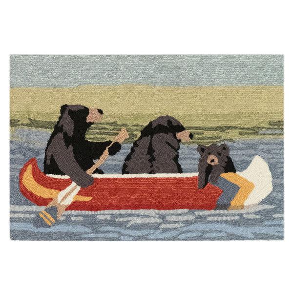 Plow & Hearth Liora Manne Frontporch Are We Bear Yet? Indoor/Outdoor Mat Lake 2' X 3'