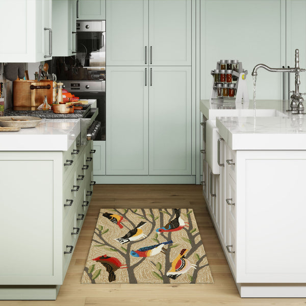 Plow & Hearth Liora Manne Frontporch Birds Indoor/Outdoor Mat Multi 2' X 3'