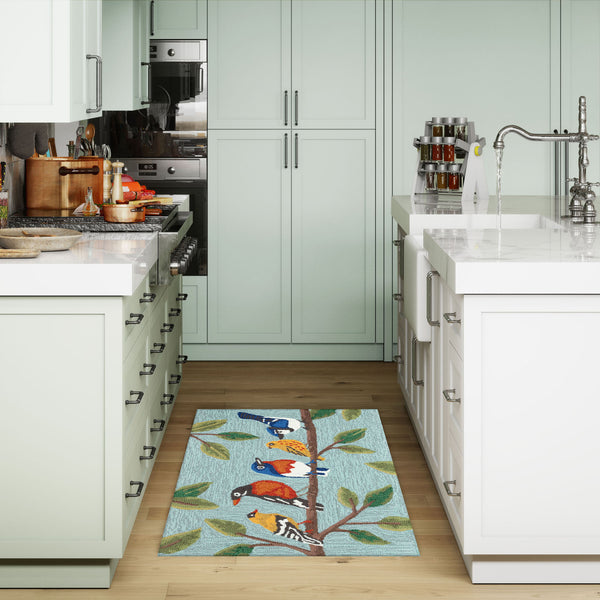 Plow & Hearth Liora Manne Frontporch Birds On A Branch Indoor/Outdoor Rug