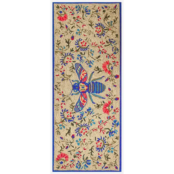 Plow & Hearth Liora Manne Frontporch Flora Bee Indoor/Outdoor Rug