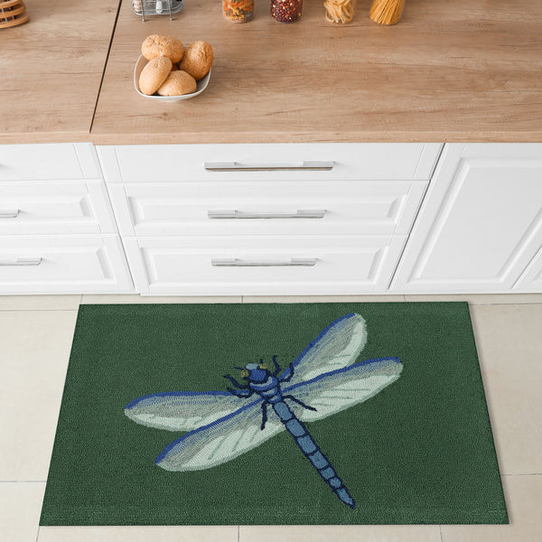 Plow & Hearth Liora Manne Frontporch Garden Dragonfly Indoor/Outdoor Rug