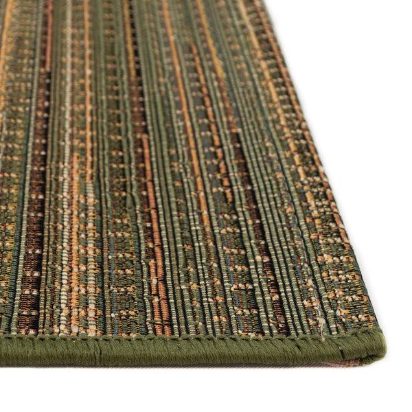 Plow & Hearth Liora Manne Marina Stripes Indoor/Outdoor Area Rug Green