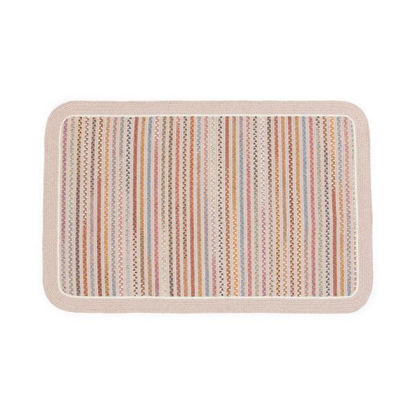 Plow & Hearth Lynnhaven Wool Solid Border Braided Rug 2' X 8'