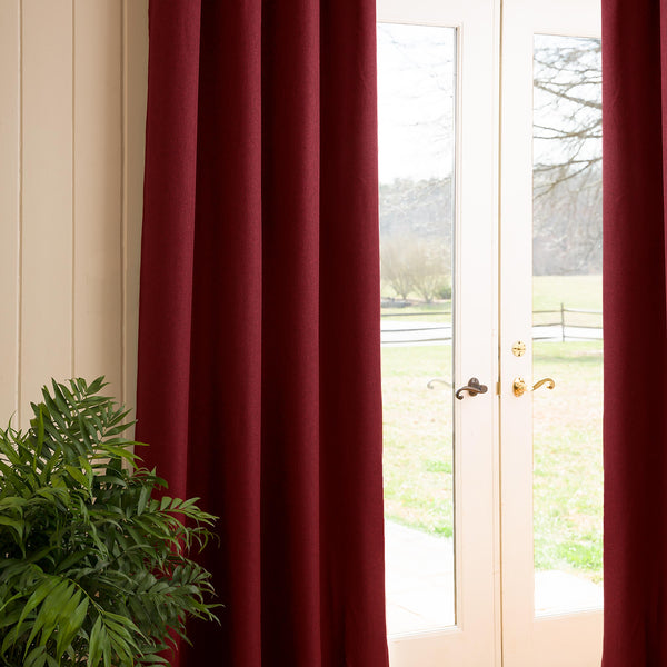 plow & hearth Madison Double-Blackout Back-Tab Valance 40"W x 14"L