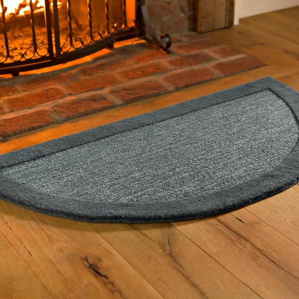 Plow & Hearth Madrid Banded Half-Round Hearth Rug 2' X 4'