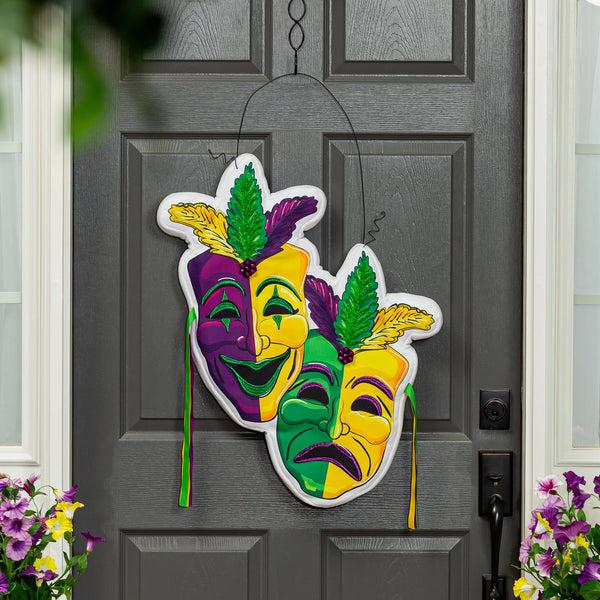 plow & hearth Mardi Gras Theater Mask Estate Door Décor
