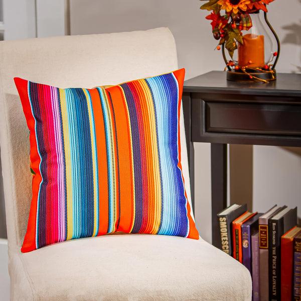 Plow & Hearth Mariposa Melody 18" Interchangeable Pillow Cover