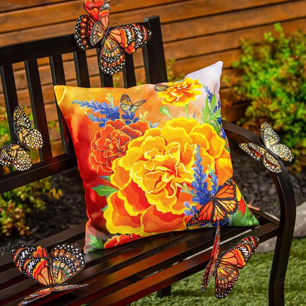 Plow & Hearth Mariposa Melody 18" Interchangeable Pillow Cover