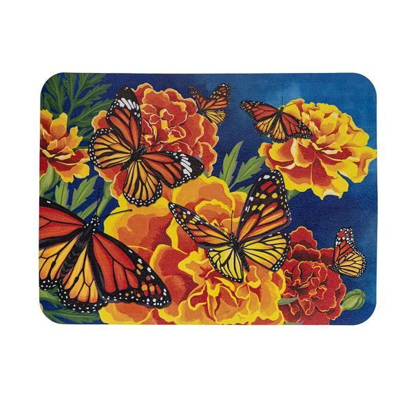 Plow & Hearth Mariposa Melody Fabric Dish Drying Mat 20" X 15"