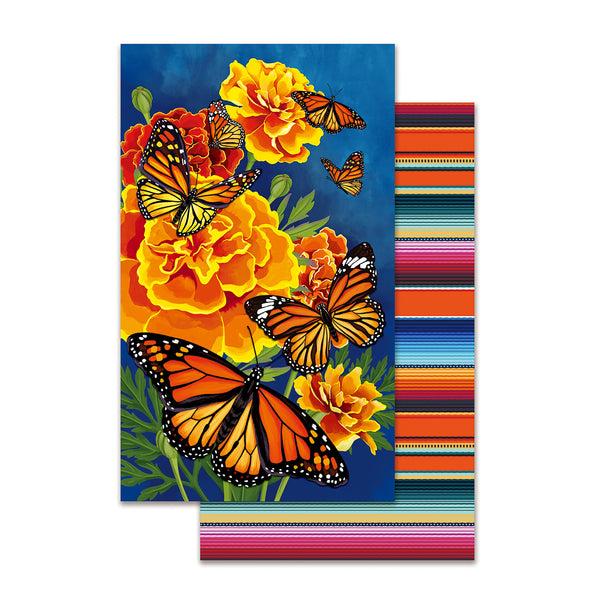 plow & hearth Mariposa Melody Monarch Quick Dry Kitchen Towel 18" x 30"