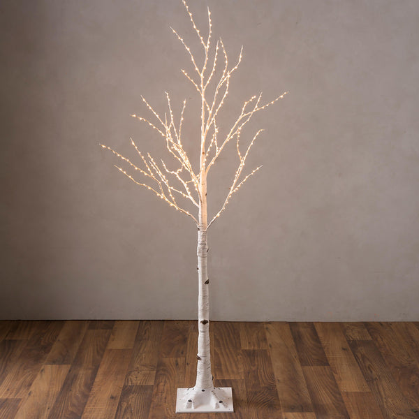 Plow & Hearth Medium Indoor/Outdoor Birch Tree With 400 Warm White Lights
