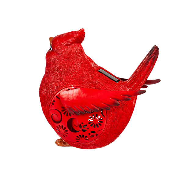 Plow & Hearth Memorial Garden Statue Solar Engraved Cardinal