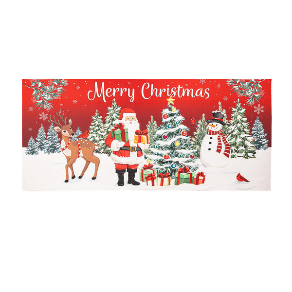 Plow & Hearth Merry Christmas Double Car Garage Door Cover