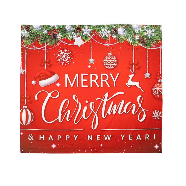 Plow & Hearth Merry Christmas & Happy New Year Single Garage Door Cover