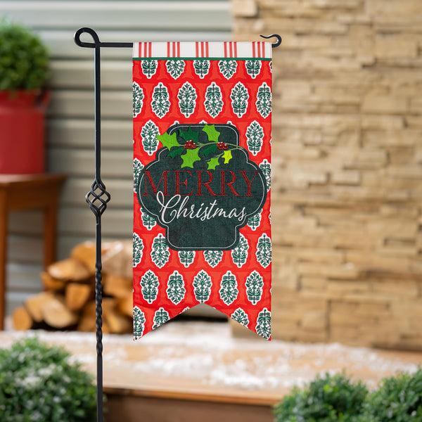 plow & hearth Merry Christmas Pennant Everlasting Impressions