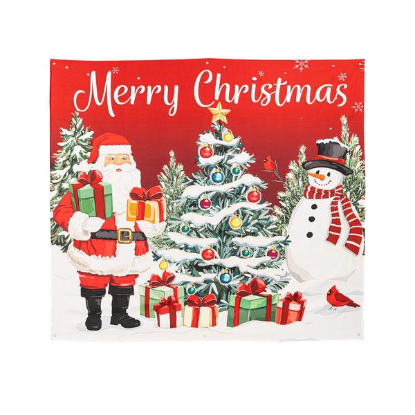 Plow & Hearth Merry Christmas Single Garage Door Cover