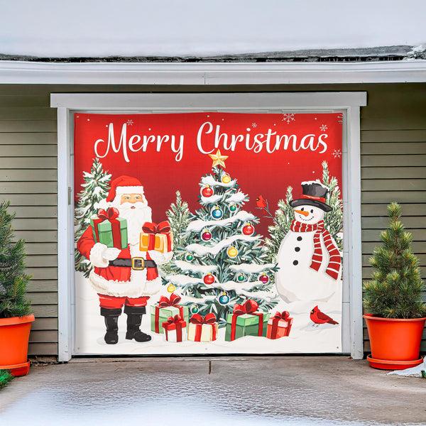 plow & hearth Merry Christmas Single Garage Door Cover