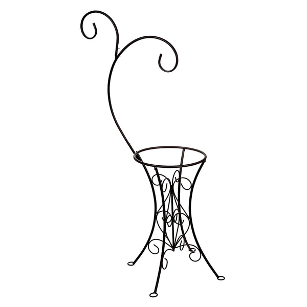 plow & hearth Metal Birdbath Stand with Dual Shepard’s Hooks