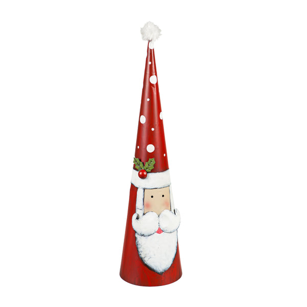 Plow & Hearth Metal Cone-Shaped Holiday Characters Set Of 3