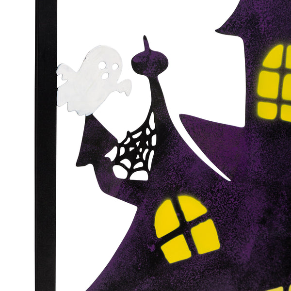 Plow & Hearth Metal Halloween Trellises In Witch And Haunted House Designs