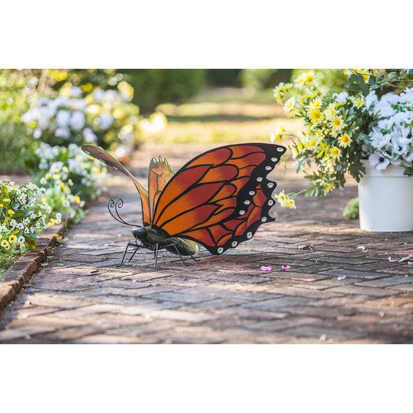 Plow & Hearth Metal Monarch Butterfly Outdoor Sculpture