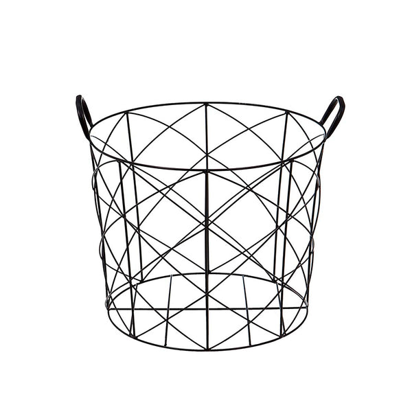 Plow & Hearth Metal Open-Weave Storage Basket With Handles