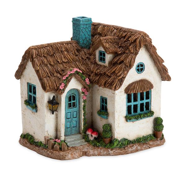 Plow & Hearth Miniature Fairy Garden Solar English Cottage House
