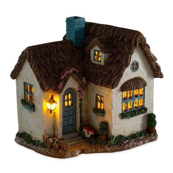Plow & Hearth Miniature Fairy Garden Solar English Cottage House