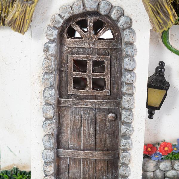 Plow & Hearth Miniature Fairy Garden Solar English Stone Cottage