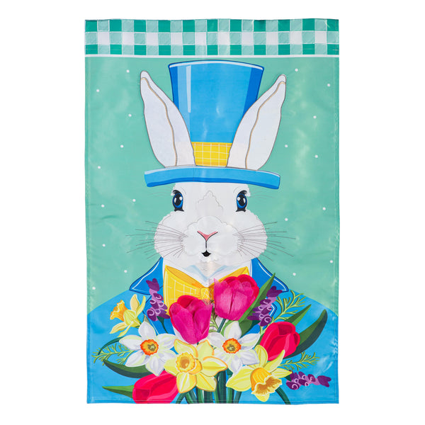 Plow & Hearth Mister Easter Bunny Applique House Flag