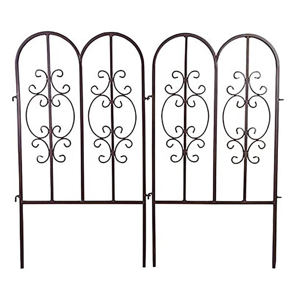 plow & hearth Montebello Iron Garden Fencing Set of 2