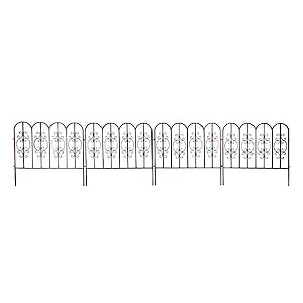 Plow & Hearth Montebello Iron Garden Fencing Set Of 4