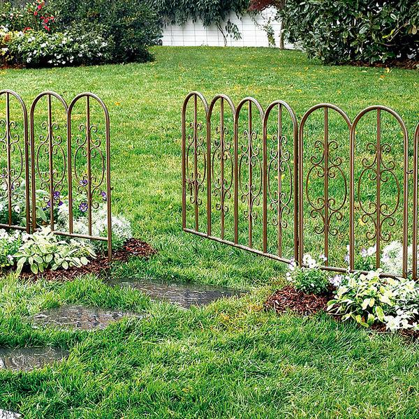 plow & hearth Montebello Iron Garden Fencing with Gate