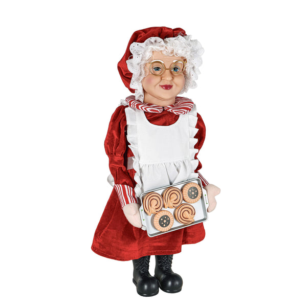 plow & hearth Mrs. Claus with Sheet of Cookies Table Décor