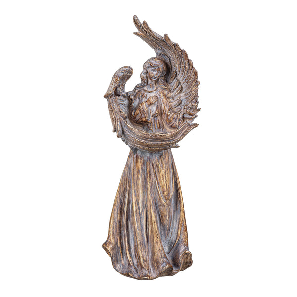 Plow & Hearth Nativity Bird Feeder Resin Bird Feeder Angel 17"H