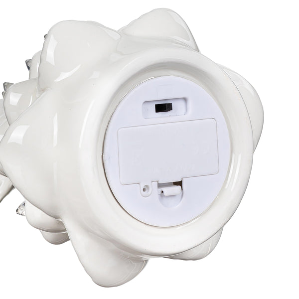 Plow & Hearth Nativity LED Table Decor Ceramic Angel Tree 7.25"H